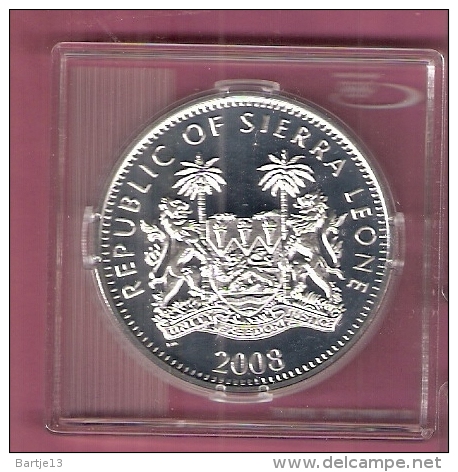 SIERRA LEONE $ 10,= 2008 AG PROOF OLYMPICS BEIJING CHINESE DRACHEN - Sierra Leone