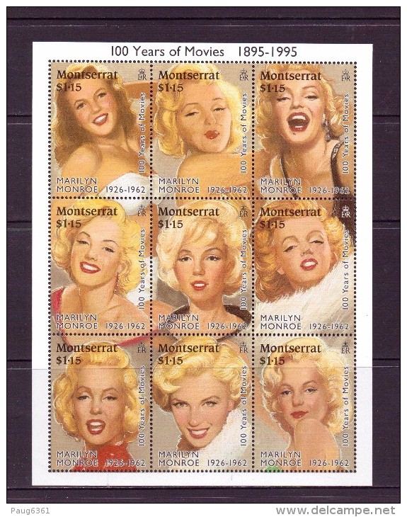 MONTSERRAT 1995 MARILYN MONROE  YVERT N°  NEUF MNH** - Acteurs