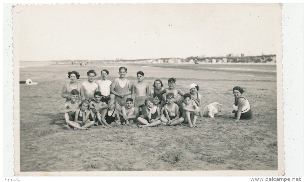 CAEN - Belle Carte Photo Baigneurs Sur La Plage Réalisée Par Photo ORESME à CAEN - Caen