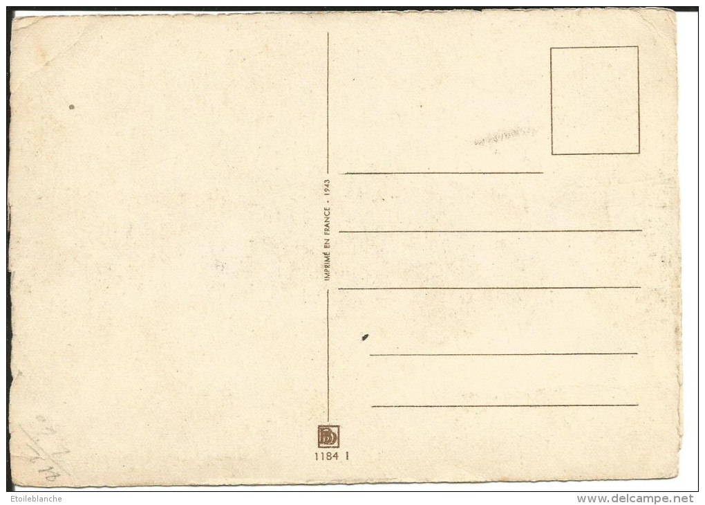 Carte Illustrateur Naudy - Région île De France - Femme, Bergère, Mouton, Tricote - Homme, Chasseur, Garde Chasse, Fusil - Naudy