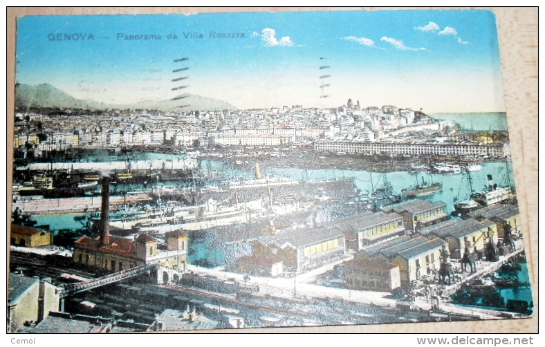 CPA Colorisée - GENOVA - Panorama De La Villa Rosazza - 1923 - Genova (Genoa)