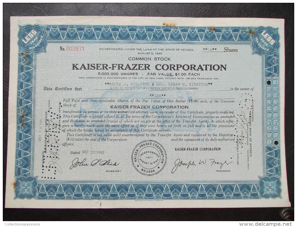 USA - Kaiser-Frazer Corporation - Cars
