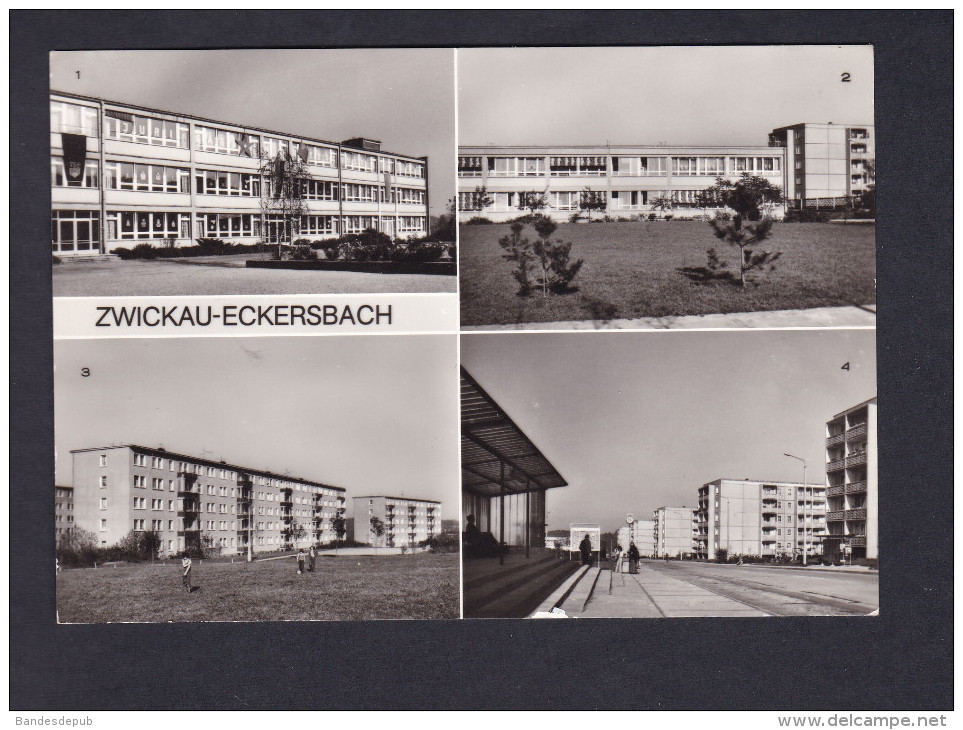 Zwickau Eckersbach - Juri Gagarin Oberschule Wostokweg Komarowstrasse Krippenkindergarten Sputnik ( Reichenbach) - Zwickau