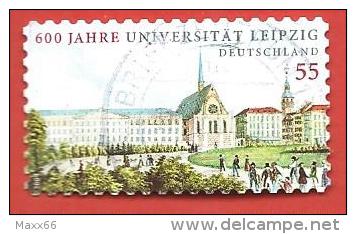 GERMANIA USATO - 2009 - 600 Jahre Leipzig University - Università Di Liegi - 55 Cent - Michel DE 2747 AUTOADESIVO - Altri & Non Classificati