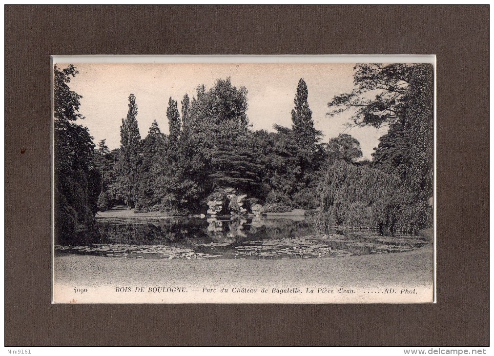 CPA  --  DPT 92  --  BOIS  DE  BOULOGNE  --  PARC  DU  CHATEAU  DE  BAGATELLE  --  LA  PIECE  D ´ EAU  --  N.D..... - Boulogne Billancourt