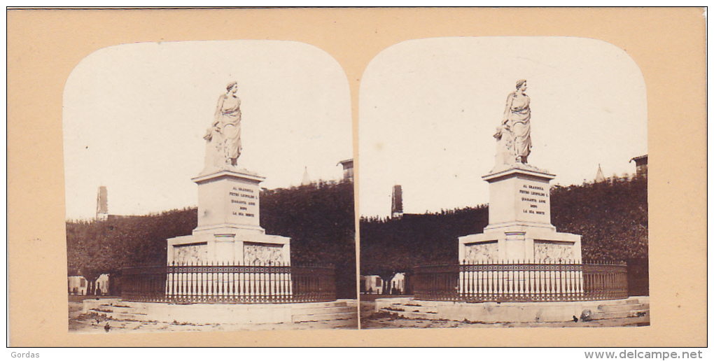 Italy - Pisa - Statue Of Pietro Leopoldo I- Stereoscopic Photo - Stereoscopio