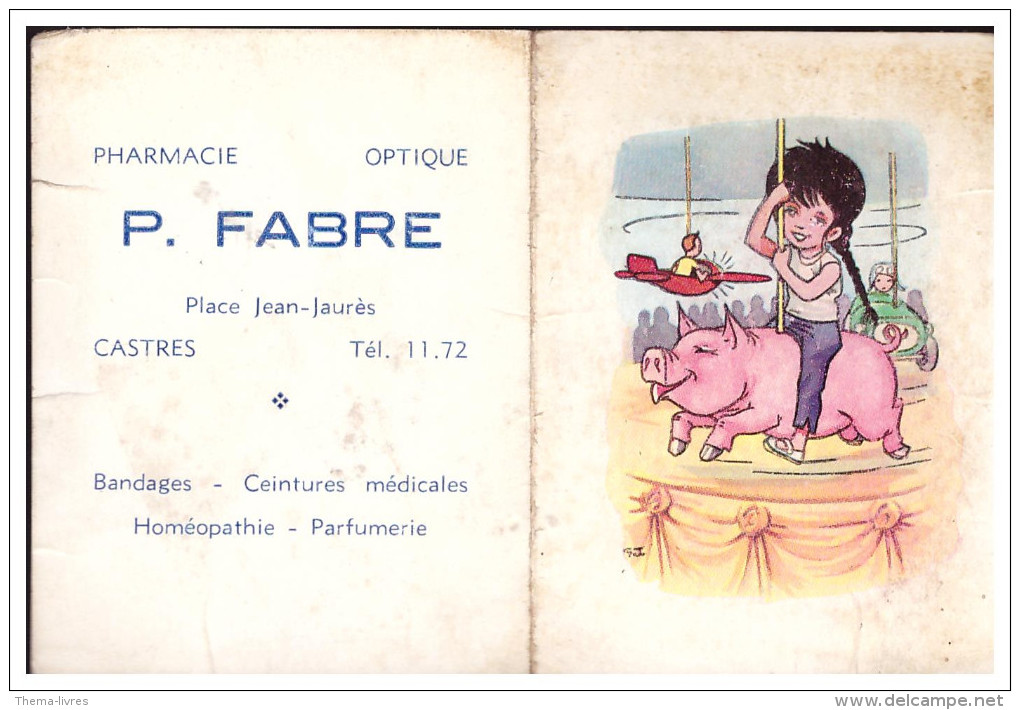 Calendrier 1963 Fabre (CASTRES) (PPP0575) - Petit Format : 1961-70