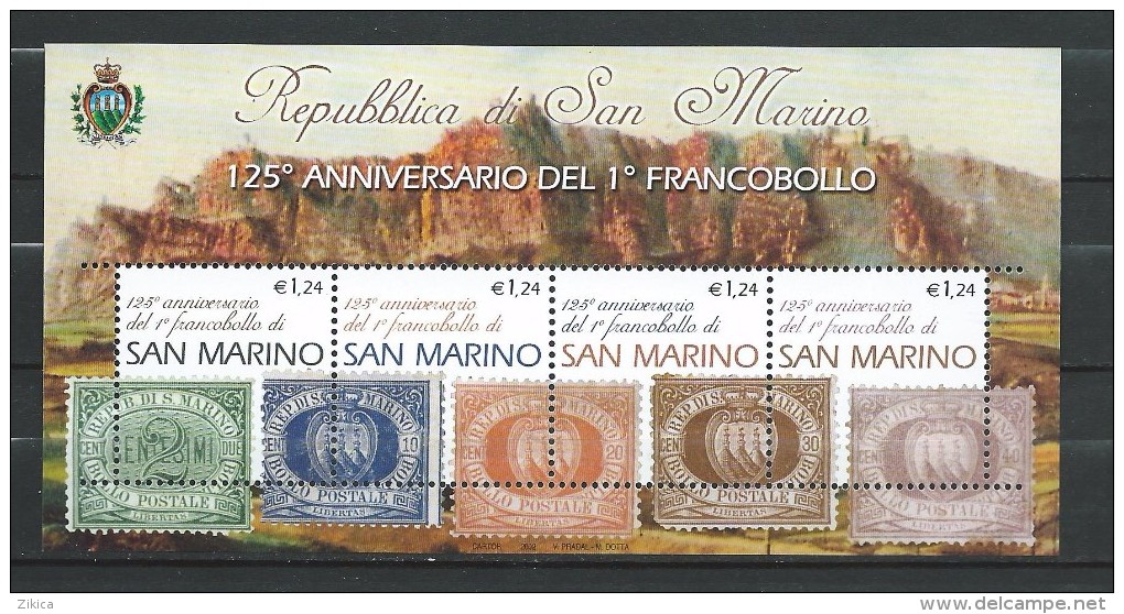 San Marino 2002 The 125th Anniversary Of San Marino Stamps.MNH - Ongebruikt