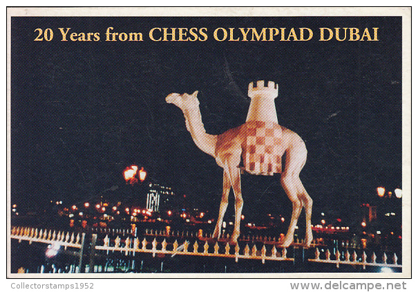 27600- CHESS, ECHECS, DUBAI CHESS OLYMPIAD, CAMEL - Scacchi