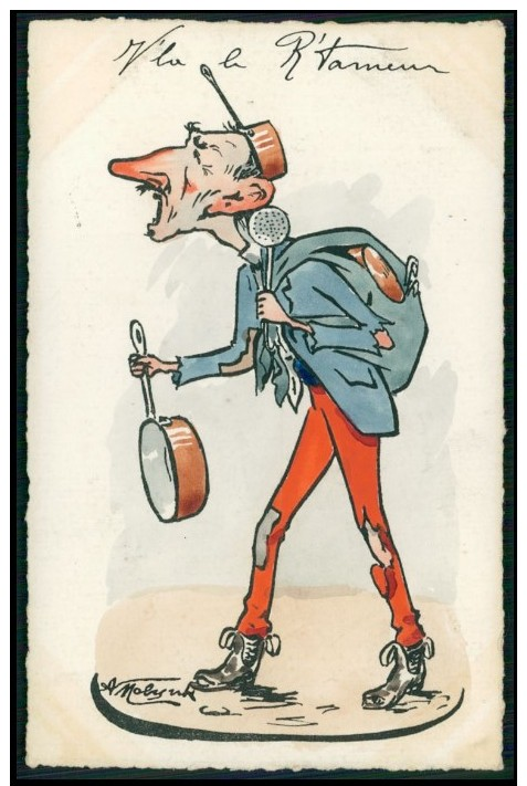 Art MOLYNK Louis André Ministre De La Guerre Masonic Maçonnerie Caricature Satirique Politique France Carte Postale - Satirical