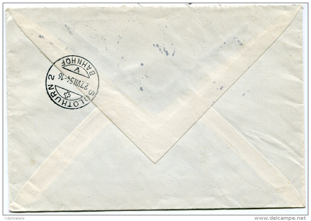 YOUGOSLAVIE ENTIER POSTAL RECOMMANDE DEPART LOVRAN 24 VII 54 POUR LA SUISSE - Lettres & Documents