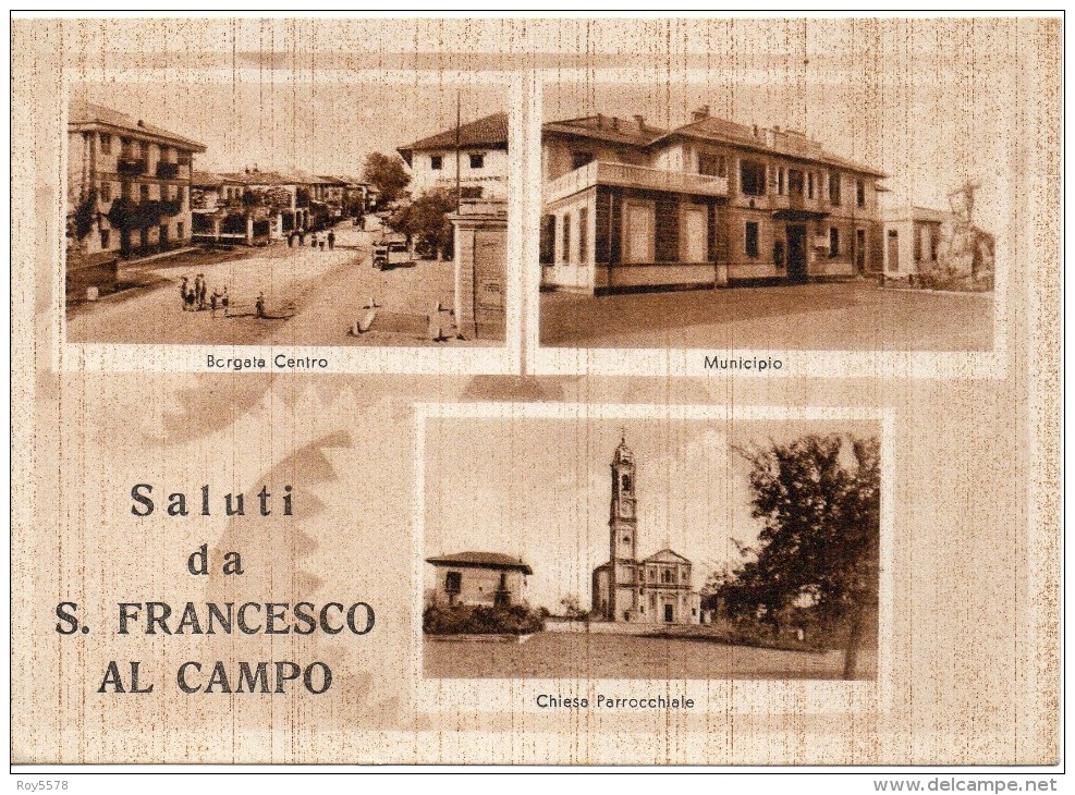 Piemonte-torino-saluti Da S.francesco Al Campo Vedute Anni/40 - Altri & Non Classificati