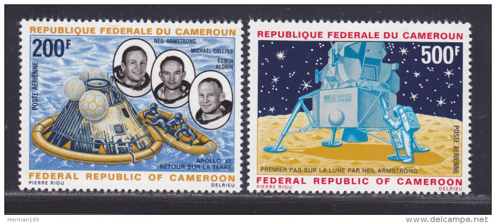 CAMEROUN AERIENS N°  146 & 147 ** MNH Neufs Sans Charnière, TB (D215) Cosmos, Apollo 11 - 1969 - Cameroun (1960-...)