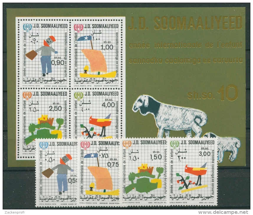 Somalia 1979 Jahr Des Kindes 278/81 Block 8 Postfrisch (G20545) - Somalia (1960-...)