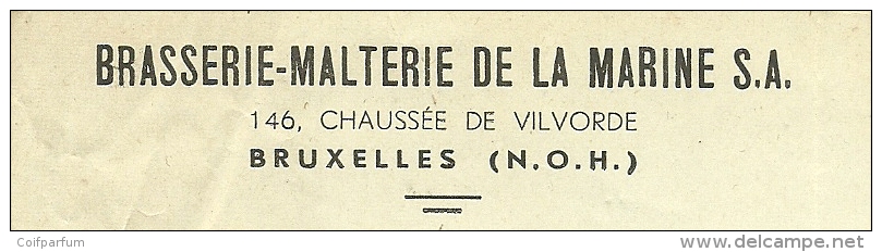 BRASSERIE-MALTERIE DE LA MARNE  / BRUXELLES 1953 (F503) - Lebensmittel
