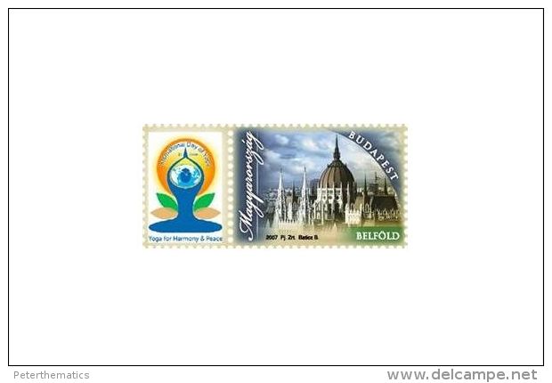 HUNGARY, 2015, MNH, YOGA, INTERNATIONAL YOGA DAY, ARCHITECTURE,1v+TAB - Other & Unclassified