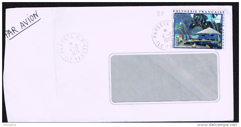 1971  Lettre Avion Pour La France    Tableau D'Isabelle Wolf PA55 - Storia Postale