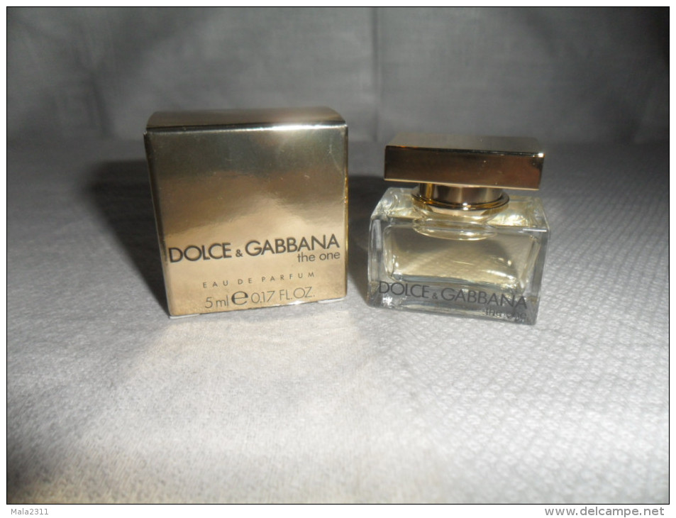 ECHANT / THE ONE  DE DOLCE & GABBANA    / Edepf   5ml /  PLEIN - Miniaturen Flesjes Dame (met Doos)