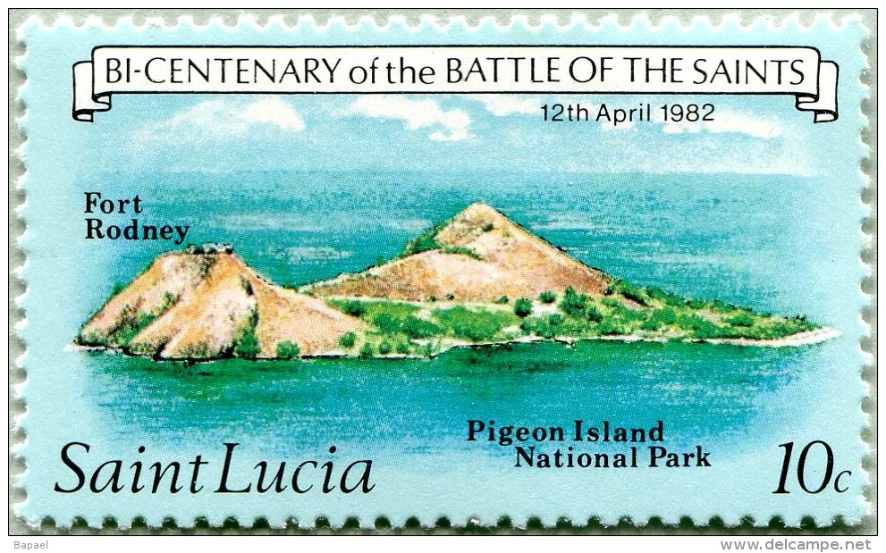 N° Yvert 567 - Timbre De Sainte-Lucie (1982) - MNH - Île Pigeon (JS) - St.Lucia (1979-...)