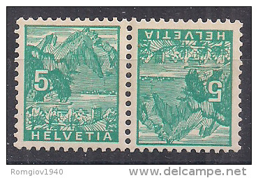 SVIZZERA 1934 VEDUTE TETE-BECHE UNIF. K 28 MNH XF FRANCOBOLLI  272+272 - Tete Beche