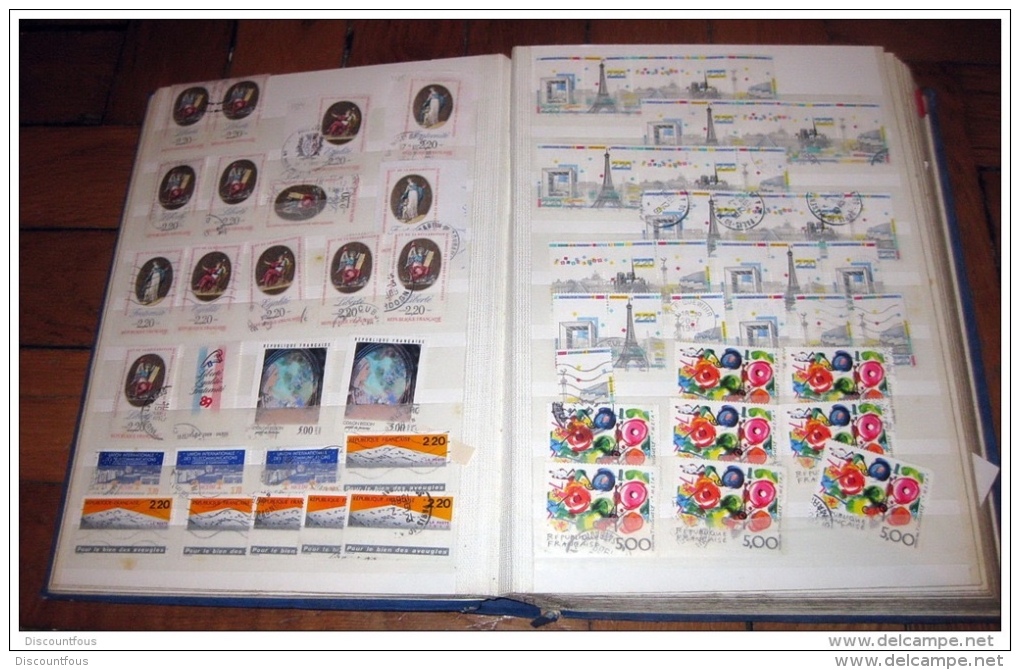 Mise A Prix 1 Euro France  - Classeur De Stock - 55 Pages Remplies De Timbres 1960/2005 (31) - Collections