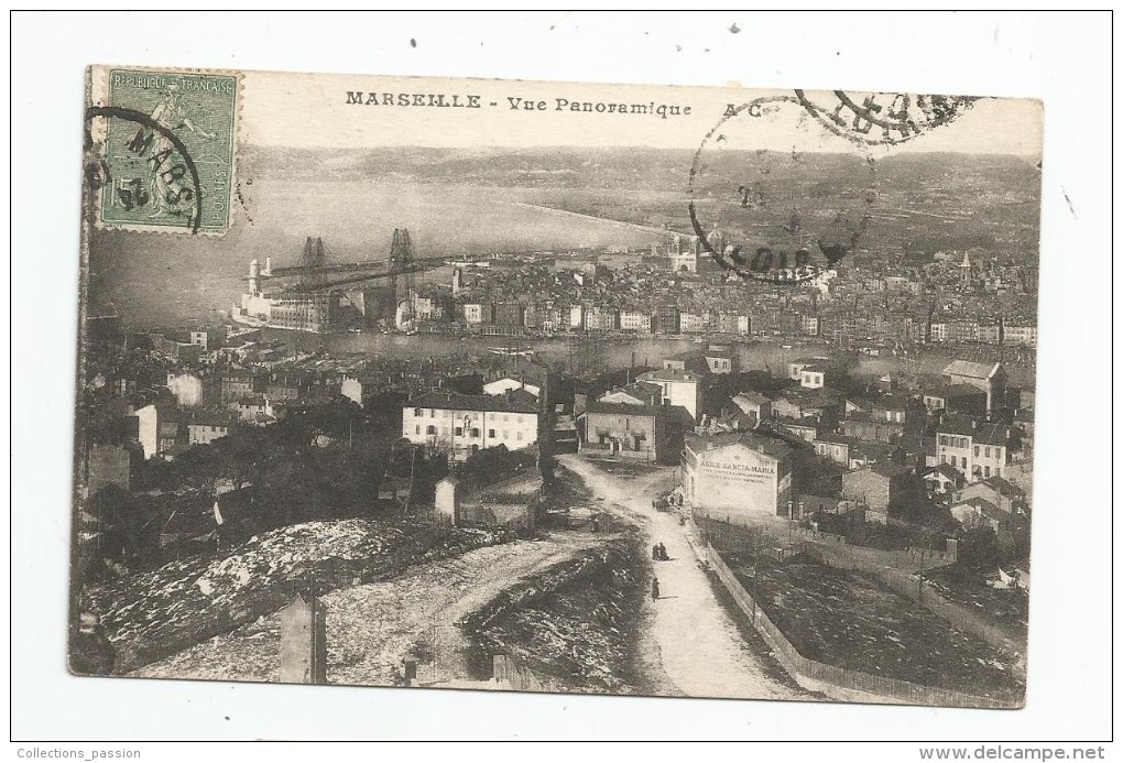 Cp , 13 , MARSEILLE , Vue Panoramique , Voyagée 1919 - Non Classés