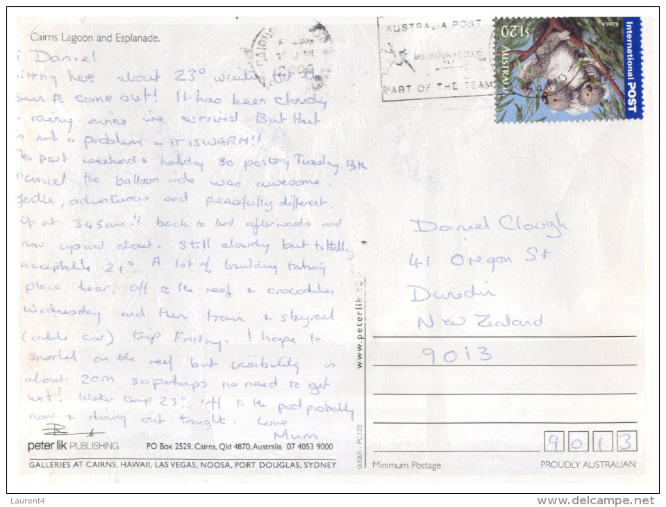 (222) Australian - QLD - Cairns (with International Koala Stamp At Back Of Card) - Cairns