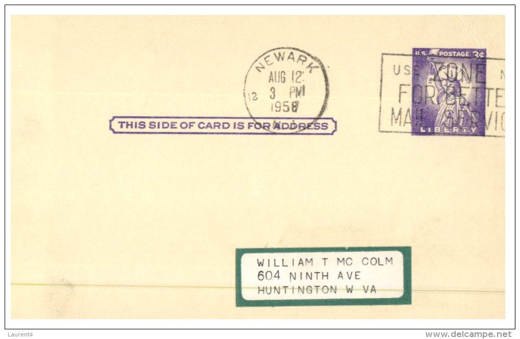 (3333) USA Cover -  2 Special Cards (1940´s) - Other & Unclassified