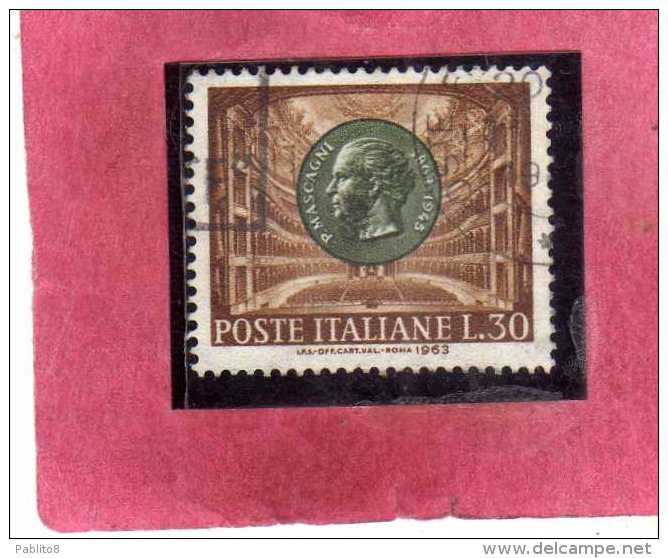 ITALIA REPUBBLICA ITALY REPUBLIC 1963 PIETRO MASCAGNI CENTENARIO NASCITA BIRTH CENTENARY USATO USED OBLITERE´ - 1961-70: Oblitérés