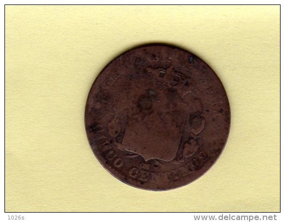 PIECE ESPAGNOL  DE 5 CENTAVOS ALPHONSO XII POR LA GRACIA DE DIOS 1879 - Collezioni