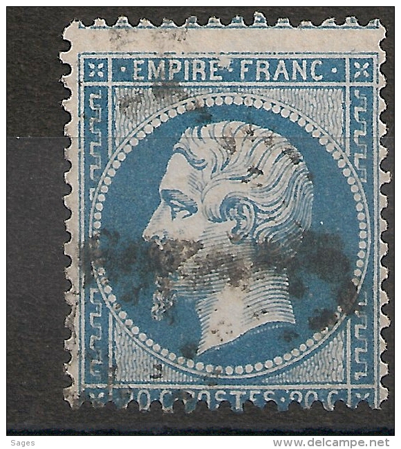 GROSSE TACHE BLANCHE  Entre EMPIRE Et FRANC , Napoléon Dentelé 20C. - 1862 Napoleon III