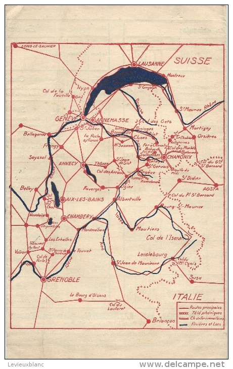 Dépliant Publicitaire/  Transports/Catella/Le Fayet/Excursions En Autocars /Mont Blanc/Chamonix/Vers 1935  PGC93 - Voitures