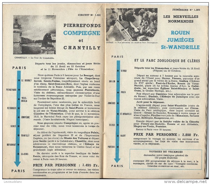 Fascicule  Publicitaire/  Compagnie Française Du Tourisme/Nos Joyeuses Excursions /HURTRET/1954    PGC93 - Coches
