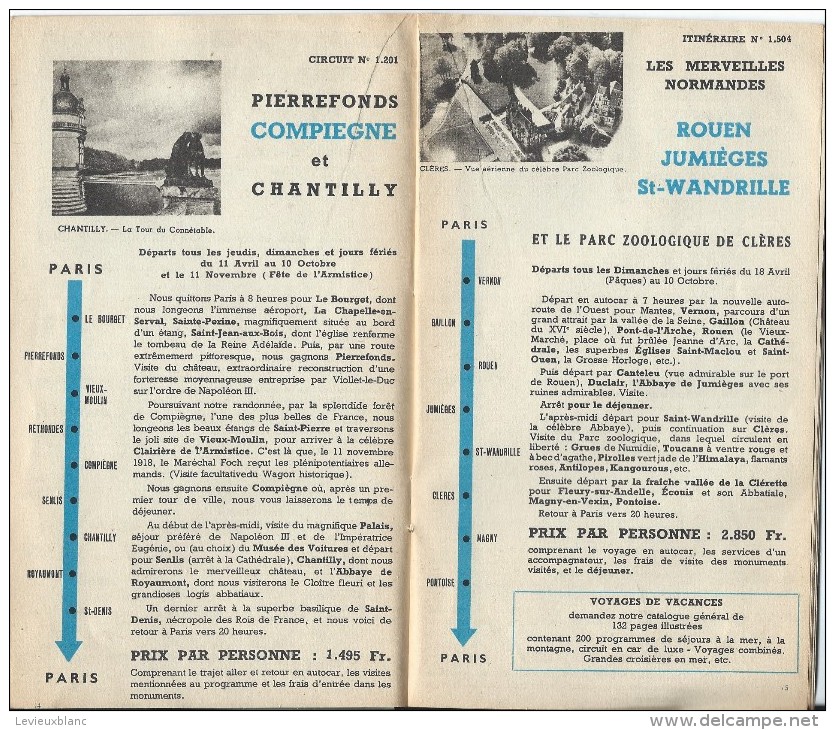 Fascicule  Publicitaire/  Compagnie Française Du Tourisme/Nos Joyeuses Excursions /HURTRET/1954    PGC93 - Voitures