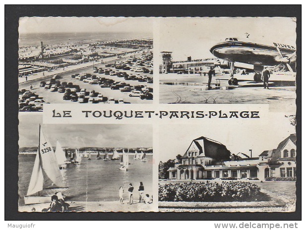 DF / 62 PAS DE CALAIS / LE TOUQUET-PARIS-PLAGE / LA PISCINE ET LA PLAGE, L'AÉROPORT, LES RÉGATRES ET LE CASINO / 1968 - Le Touquet