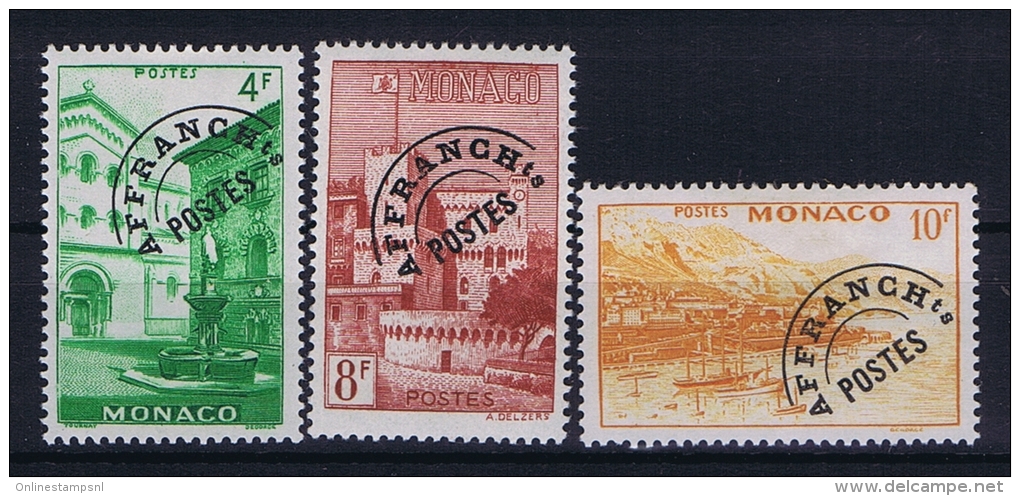 MONACO:  Mi Nr 384V + 386V + 387V AFFRANCH Ts  Avec  Charnière  1948 - VorausGebrauchte