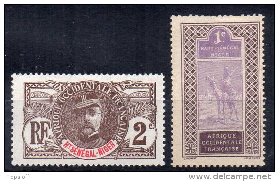 Haut-Sénégal Et Niger  N°2 Neuf Charnière Et N°18 Neuf Sans Gomme - Unused Stamps