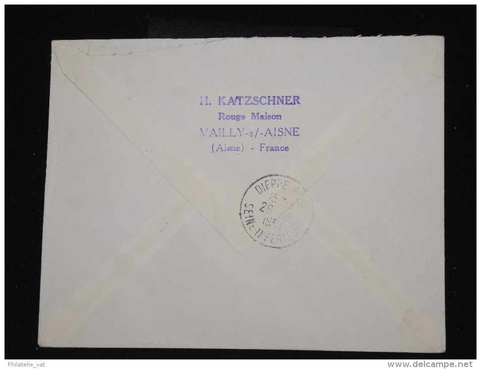 FRANCE - Enveloppe En Recommandée De Vailly Pour Dieppe En 1954 - Aff Croix Rouge De Carnet - à Voir - Lot P9726 - 1921-1960: Période Moderne