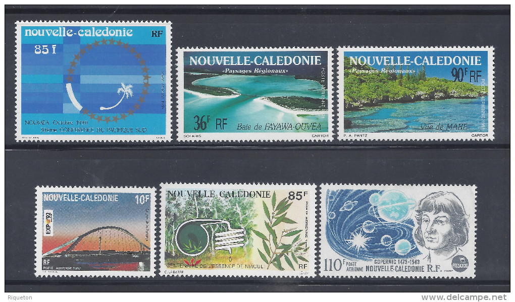 NOUVELLE-CALEDONIE - 1990-96 - P. AERIENNE - LOT DE 12 TIMBRES - XX - MNH - TB - - Verzamelingen & Reeksen