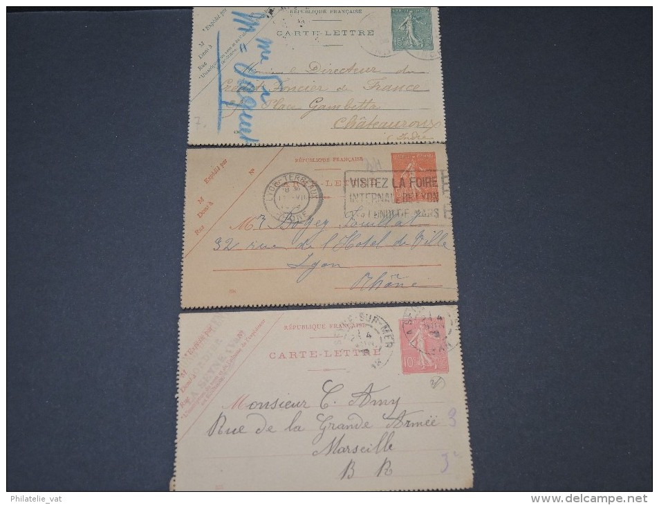 FRANCE - Lot de 20 entiers postaux voyagés - 1900 / 1945 - A voir - Lot n° 9526