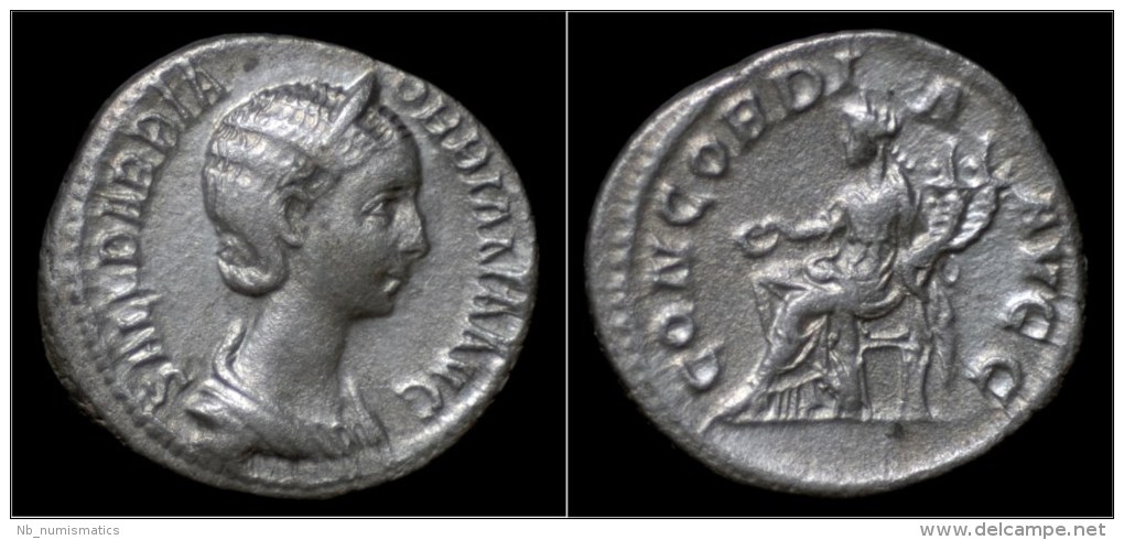 Orbiana AR Denarius Concordia Seated Left - Les Sévères (193 à 235)