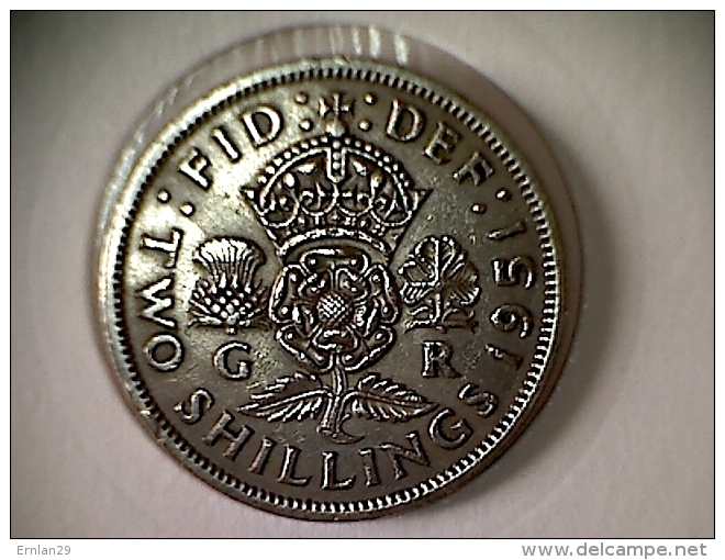 Grande Bretagne 2 Shillings 1951 - J. 1 Florin / 2 Shillings