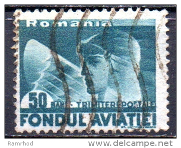 ROMANIA 1936 Postal Tax Stamps - Aviation -  50b - Green  FU - Officials