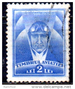 ROMANIA 1932 Postal Tax Stamps - Airman - 2l  - Blue  FU - Oficiales