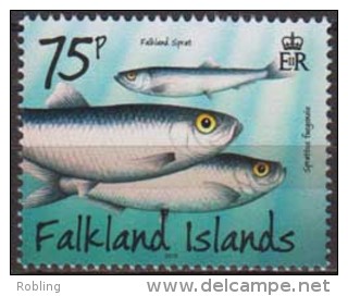 Falklands Islands.2015. Fish. 1v.  MNH 20797D - Fische