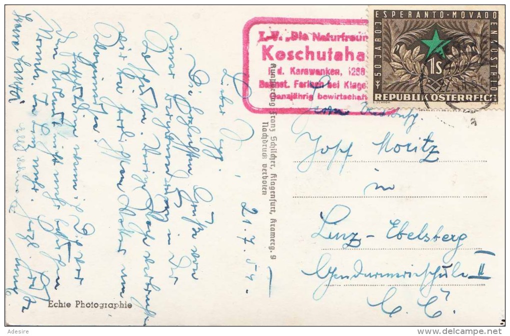1 S Sondermarke + Sonderstempel Auf Ak Koschutta In Den Karawanken - Briefe U. Dokumente