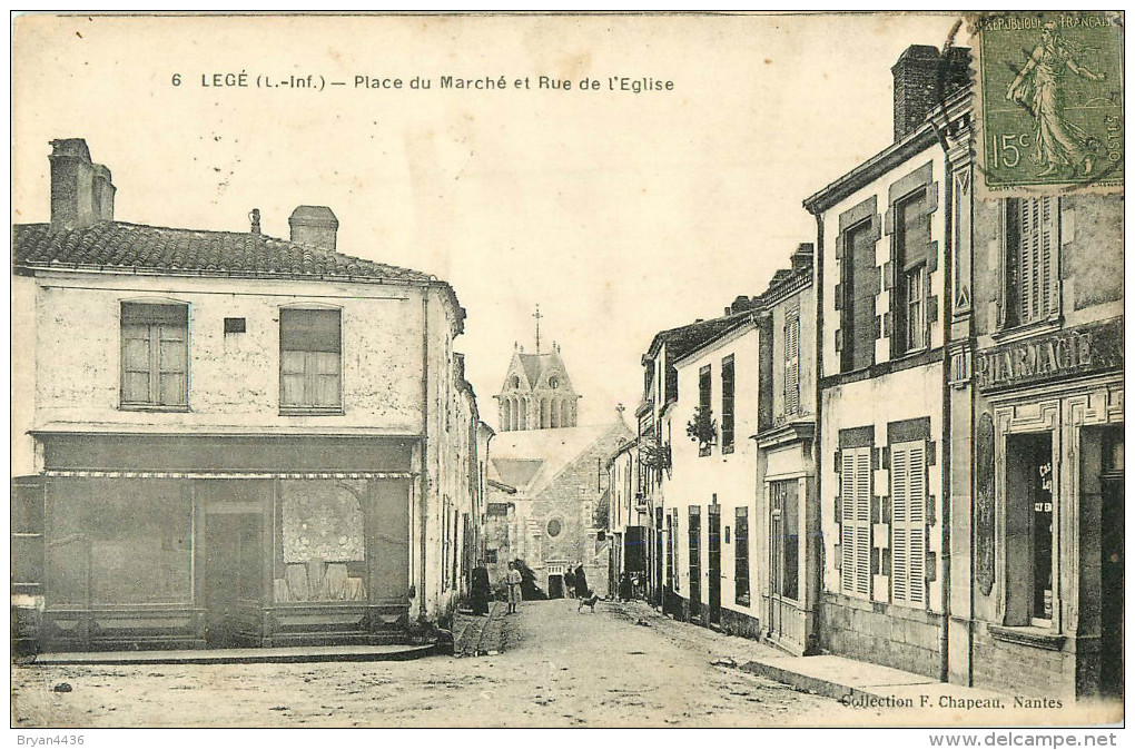 44 - Place Du Marché Et Rue De L'Eglise - Loire Atlantique - Voir Scans - Legé