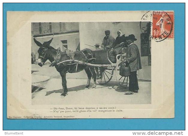 CPA Croquis De Foire Marché Charette Tirée Par Un âne Mulet Ou Mule ANGOULÊME 16 - Angouleme