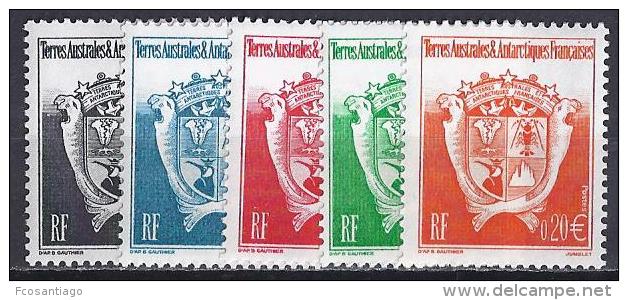 ANTARTIDA FRANCESA 2002 - Yvert #322/326 - MNH ** Cinco Sellos - Nuevos