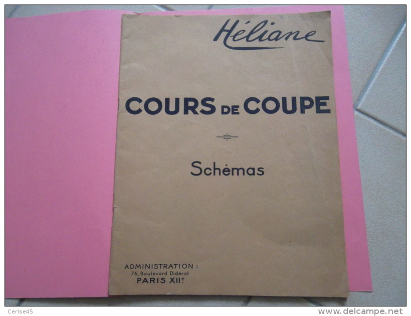 COURS DE COUPE SCHEMAS  **HELIANE** - Mode